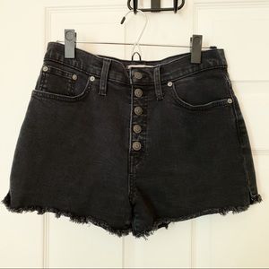 Madewell Black Denim Shorts